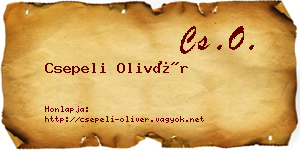 Csepeli Olivér névjegykártya
