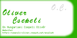 oliver csepeli business card